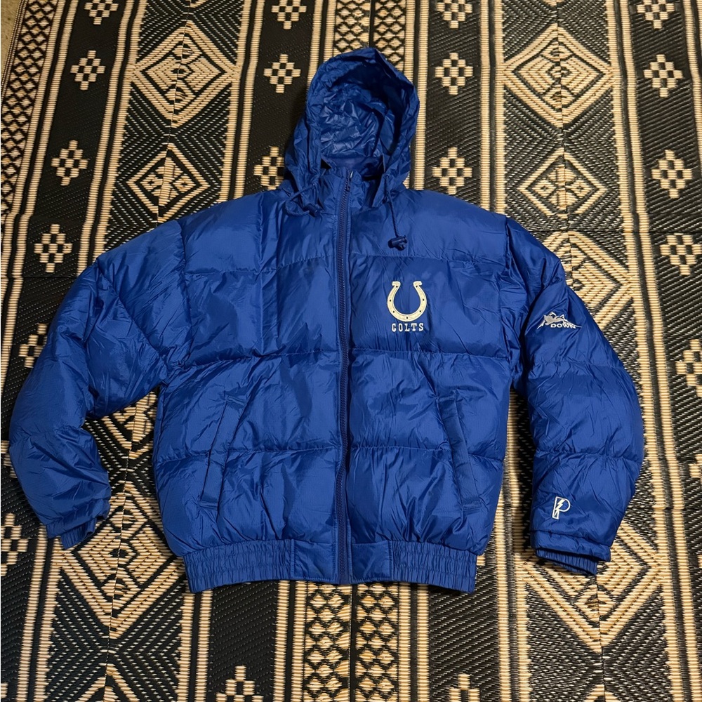 NFL Indianapolis Colts high end pro player heavy puffer coat/jacket size M